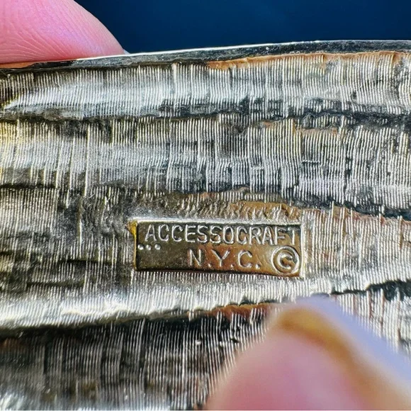 Rare Vintage Gold Stretch Stone Belt AcessoCraftNYC display picture 3
